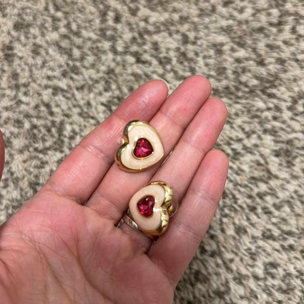 Statement heart earrings